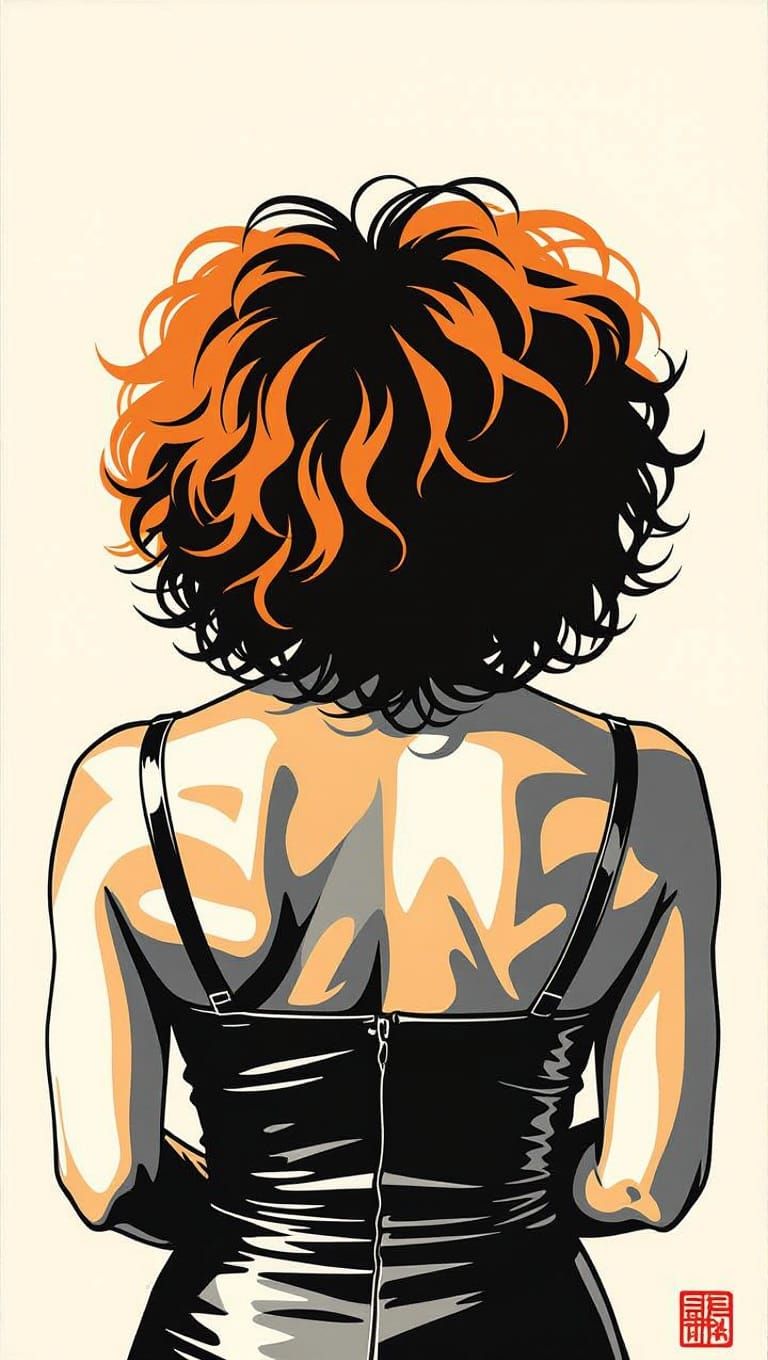 Ink Splattered Portrait of a Rock Legend