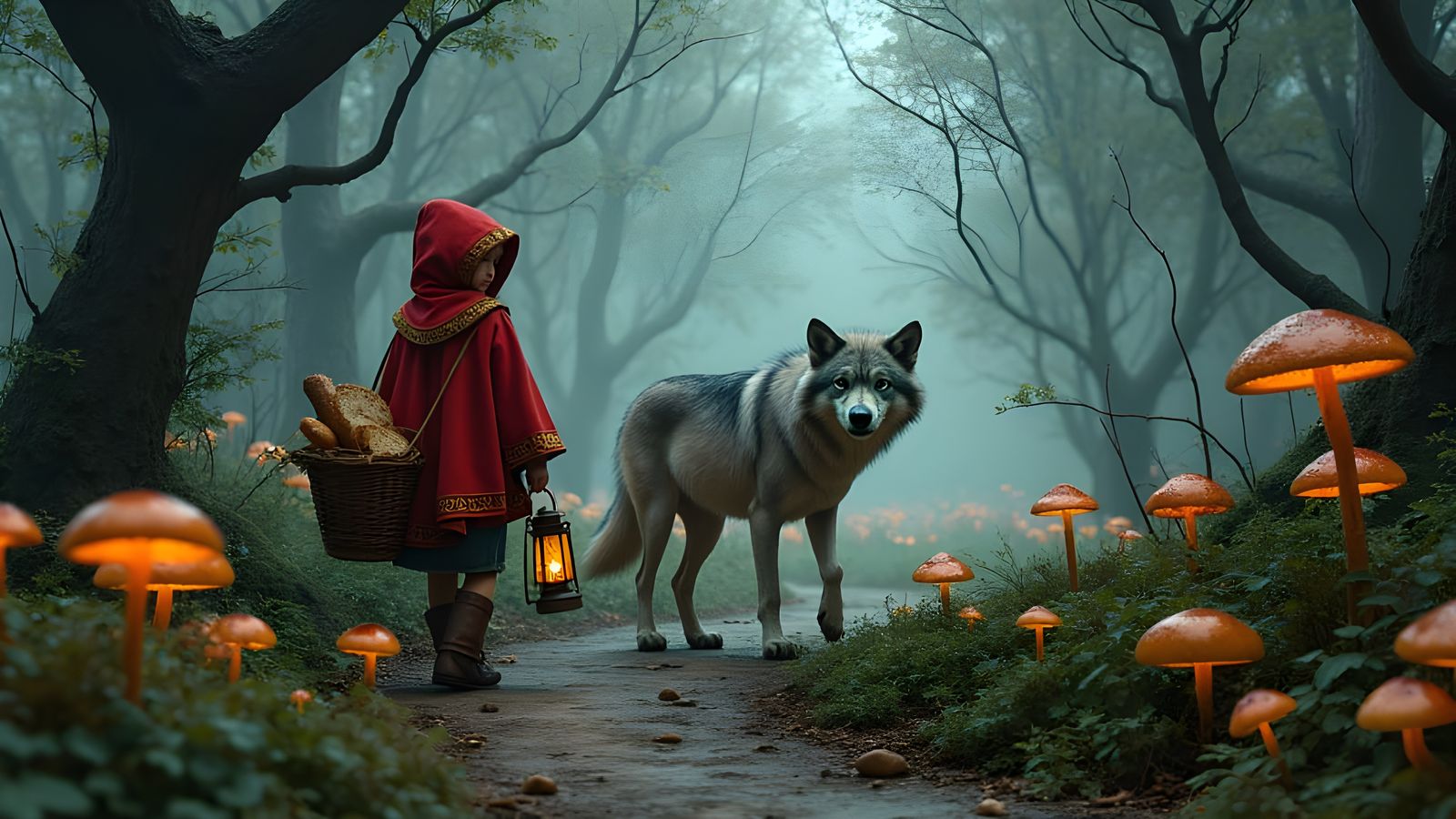 Mysterious Encounter in a Dark Forest