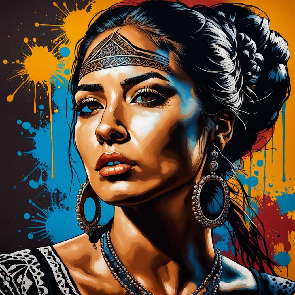 Gorgeous Latina Portrait in Hyperrealistic Style