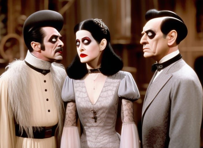 The Addams Family in Grotesque Daguerreotype Style