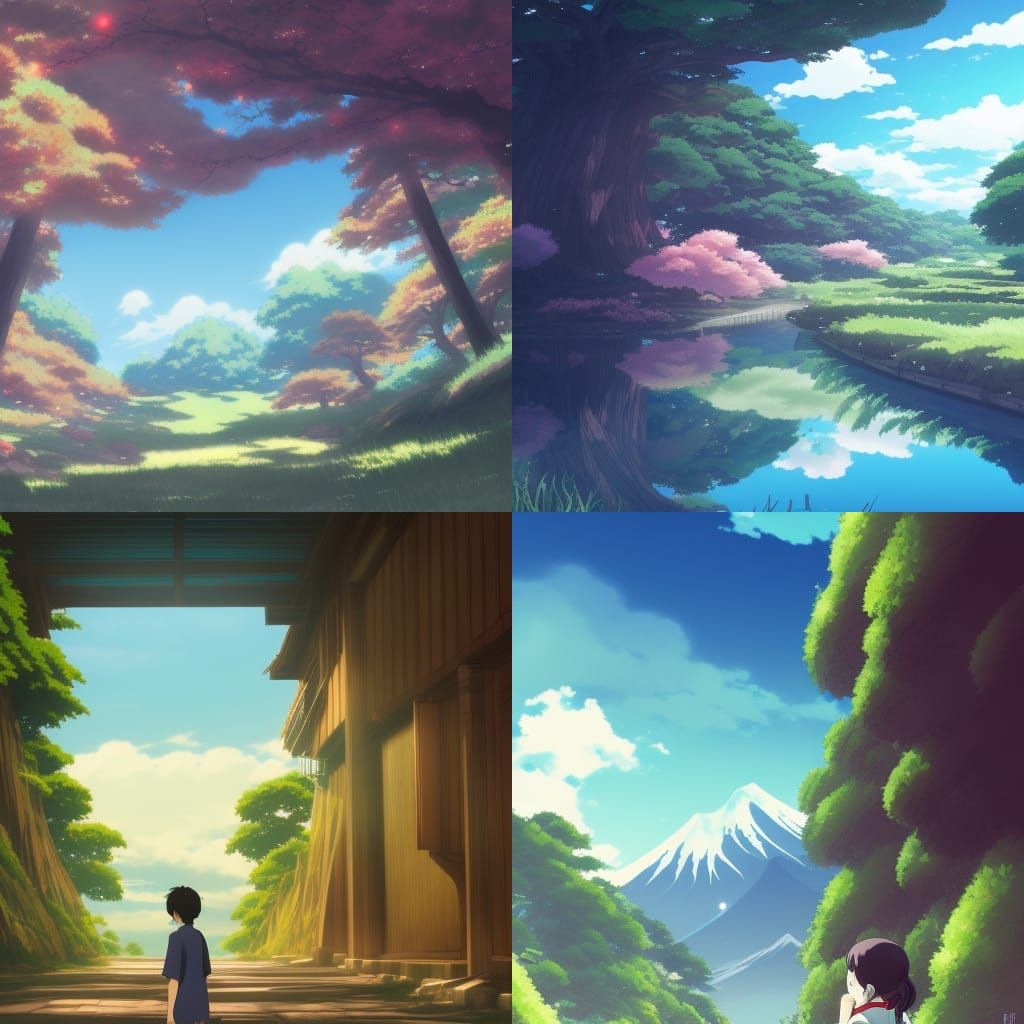 Anime Key Visual of Japan in Ghibli Style