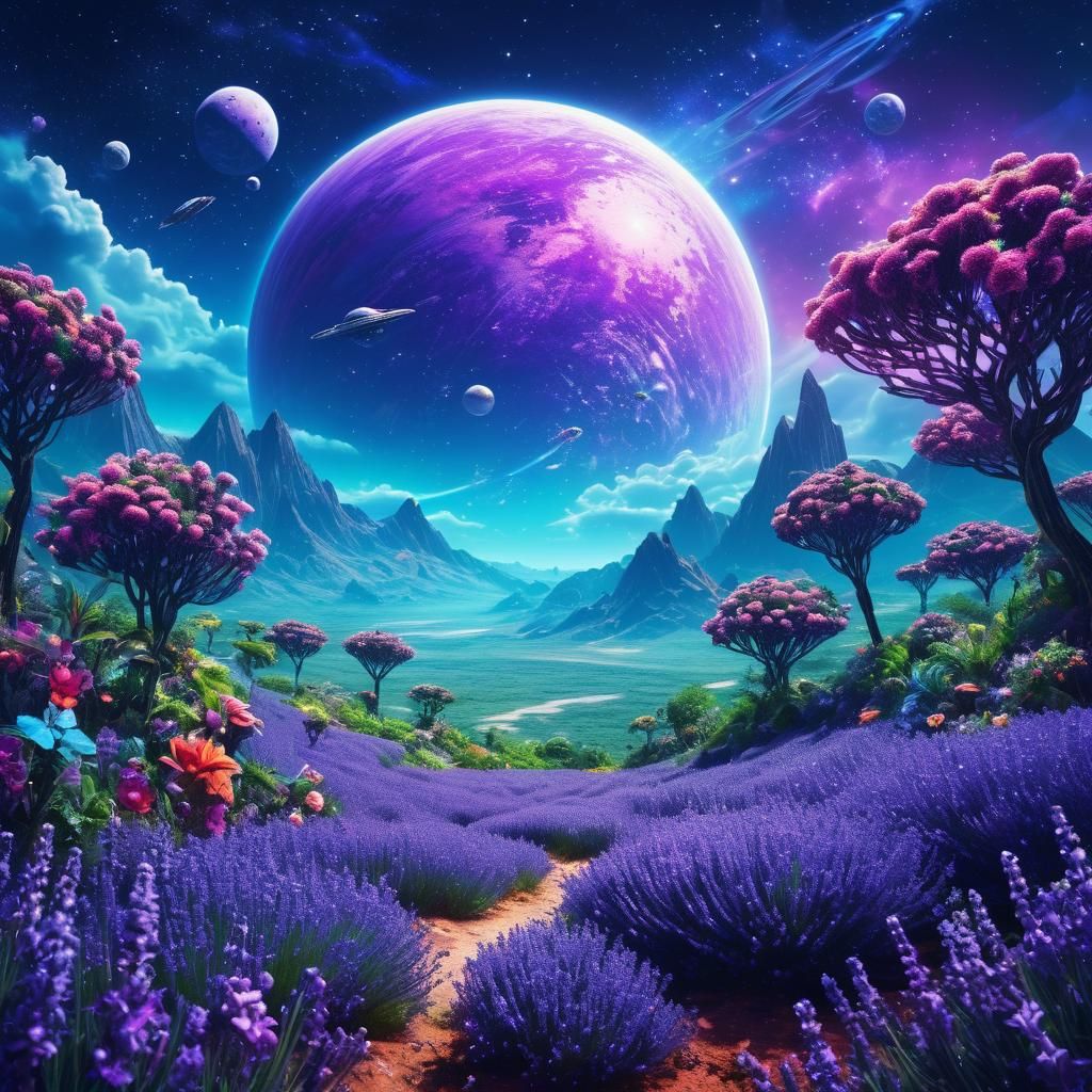 Dreamy Flight Through an Exotic Alien Planet