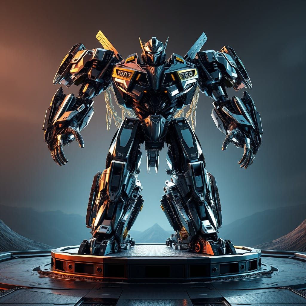 Epic Futuristic Robot Revealed in Cinematic Sci-Fi Setting