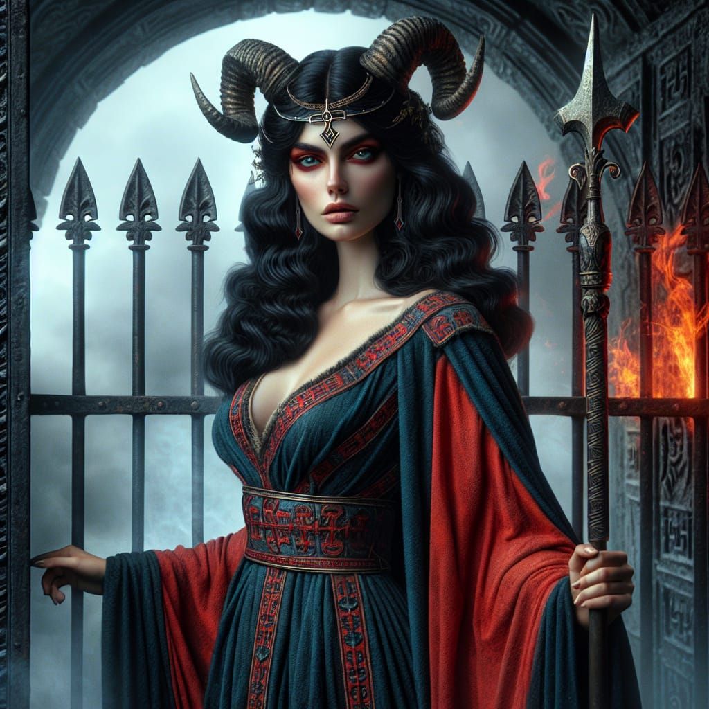 Etruscan Demoness Guardian of the Underworld Gate