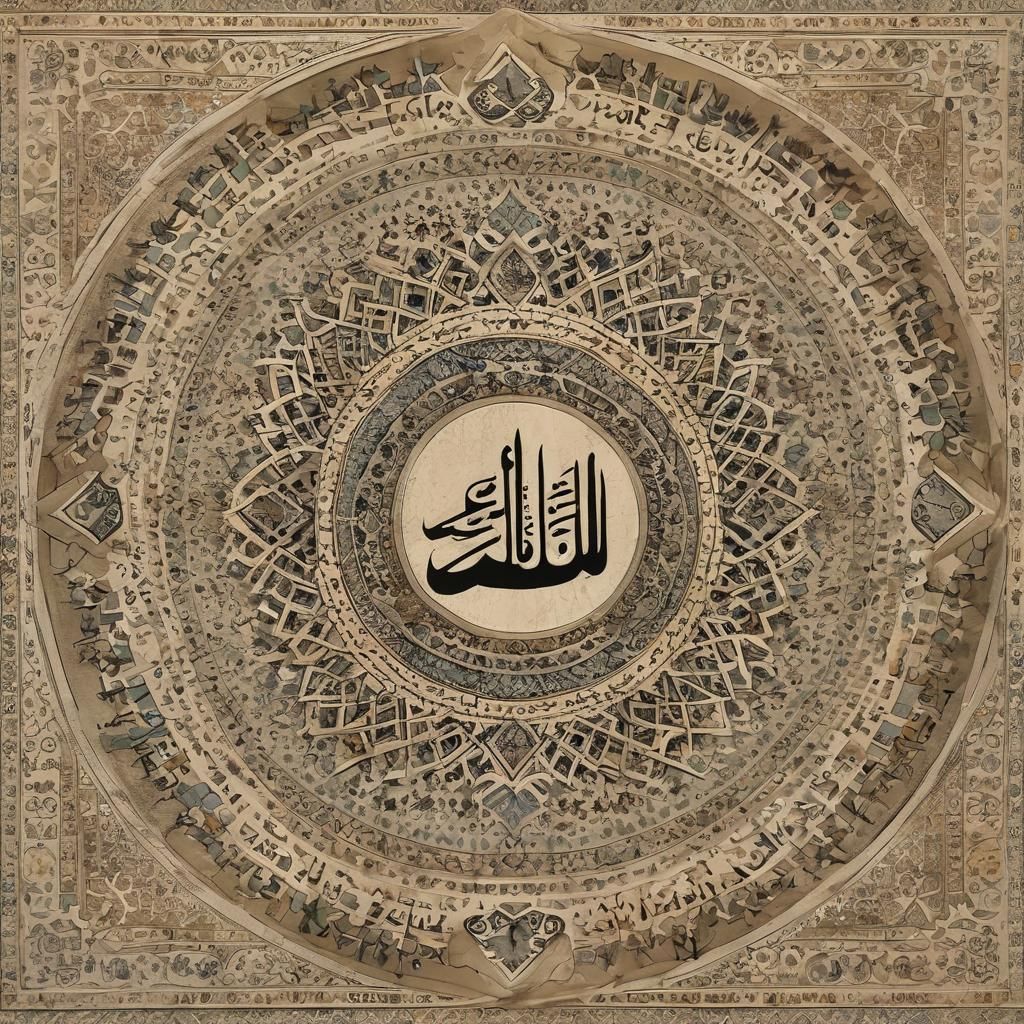 Illustration of Islamic Prayer Ritual: Salah