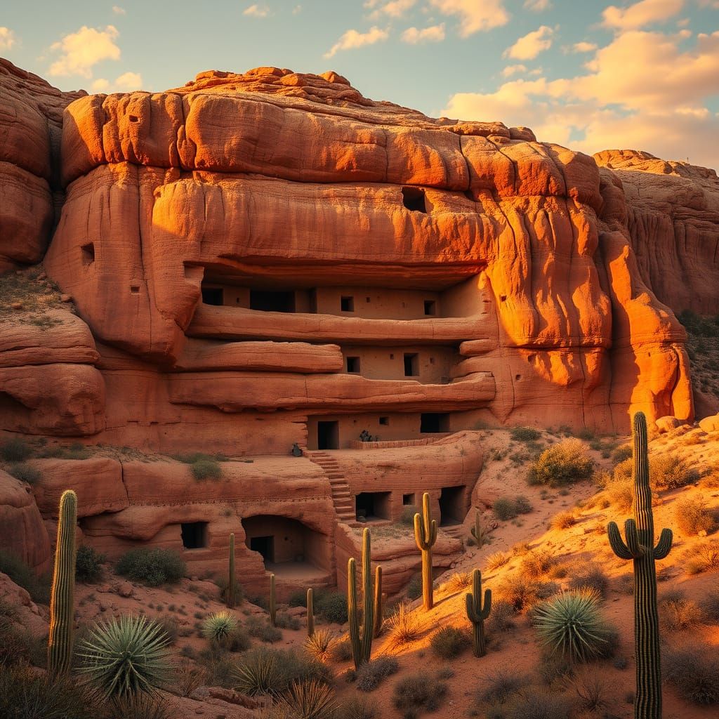 Ancient Desert Cliff Village