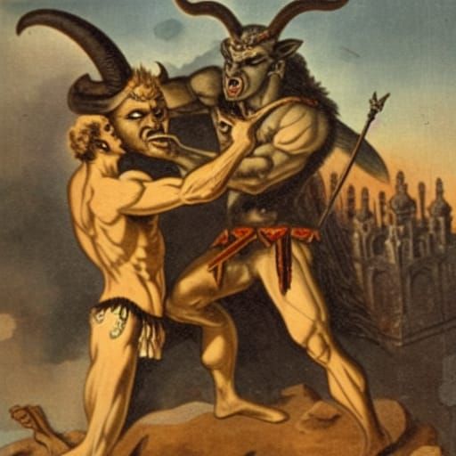 Epic Battle: Demon Minotaur Army Destroys City