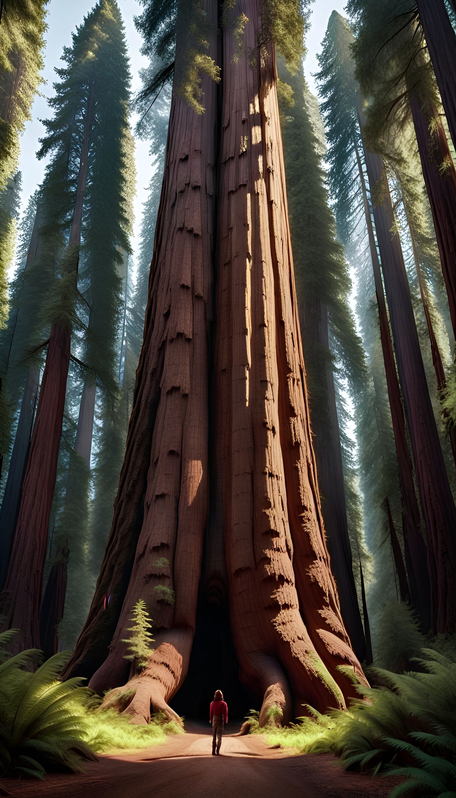 Hyperrealistic Redwood Forest with Cinematic Depth of Field