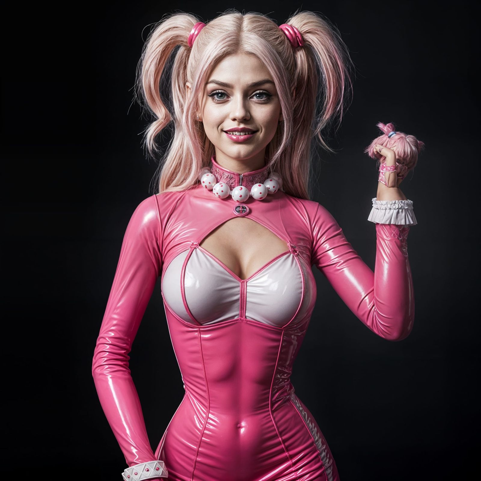 Harley Quinn as Barbie in Pink Latex