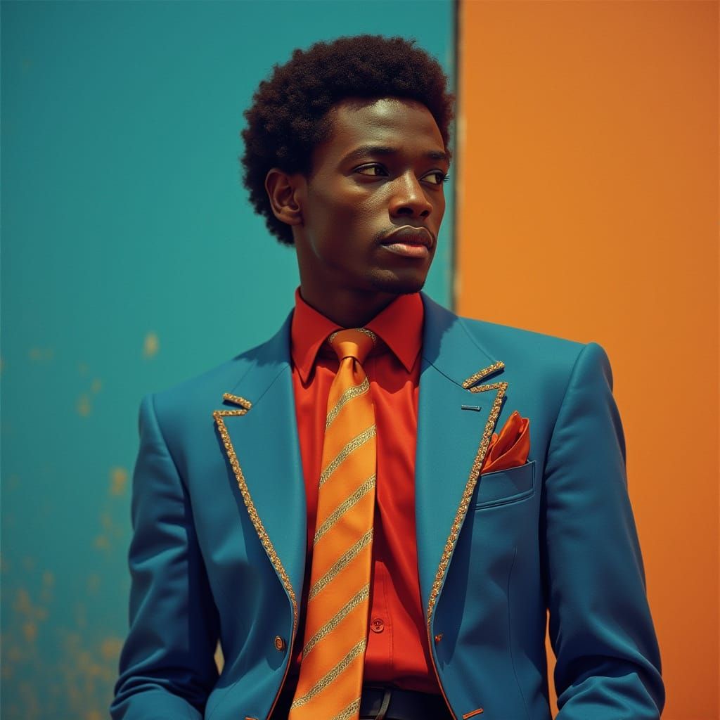 Motown Singer in Retro-Futuristic Style