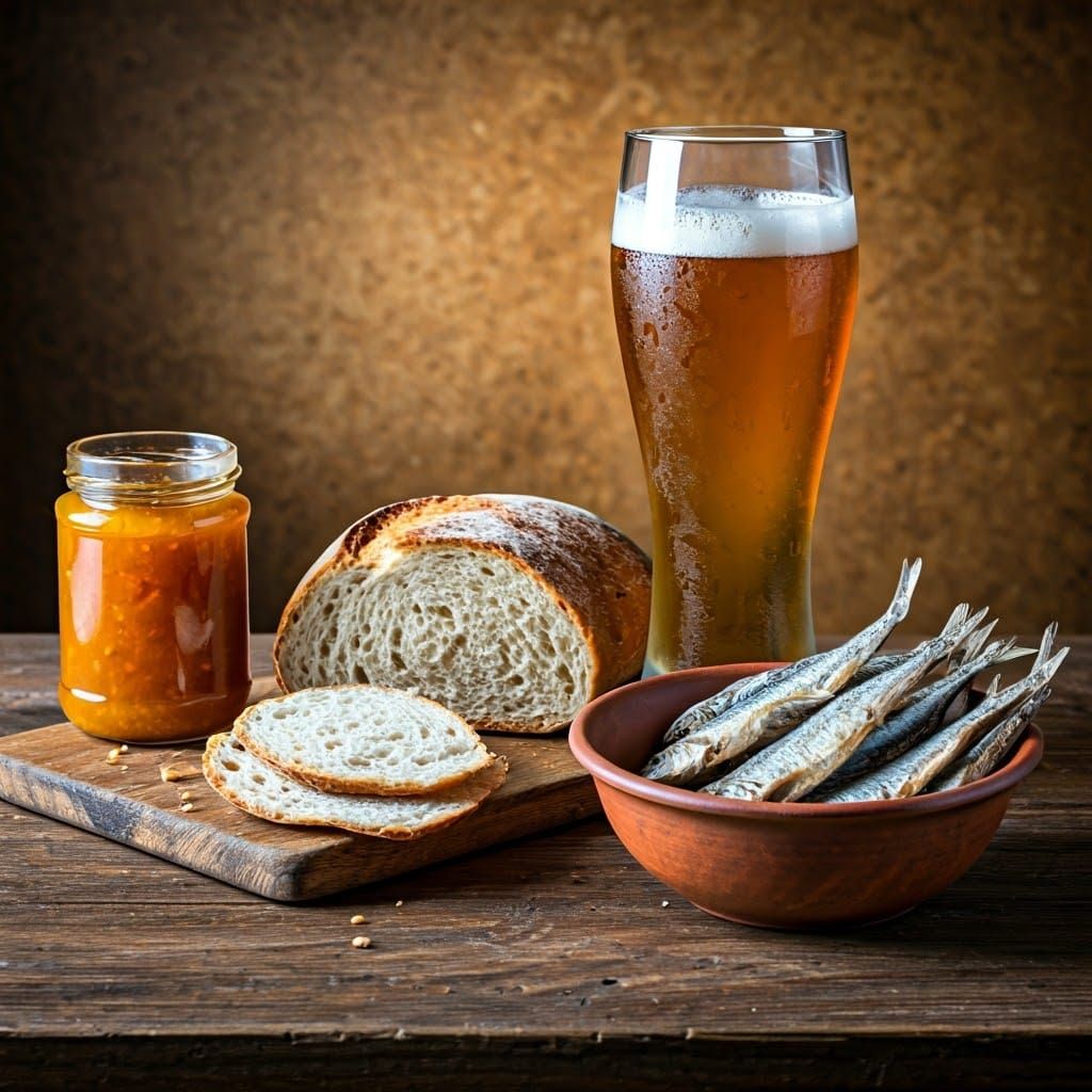 Traditional South African Bokkoms Still Life in Earthy Tones