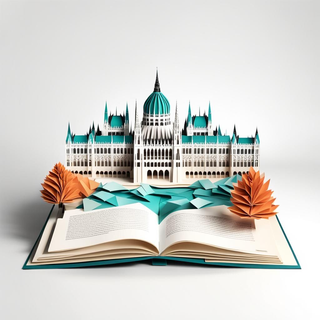 Budapest Origami Papercraft Popup Book in 3D