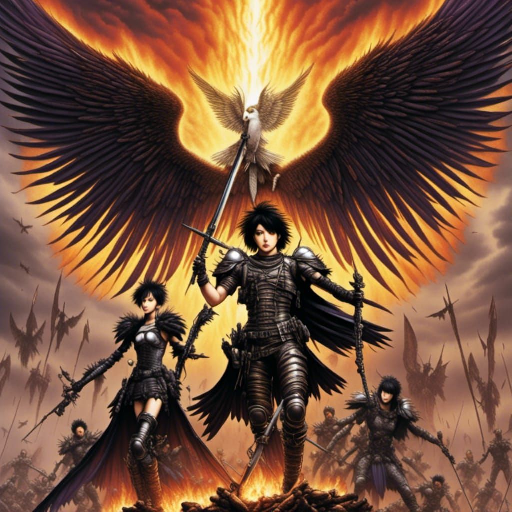 Epic Fantasy Creature in Fire Emblem Style