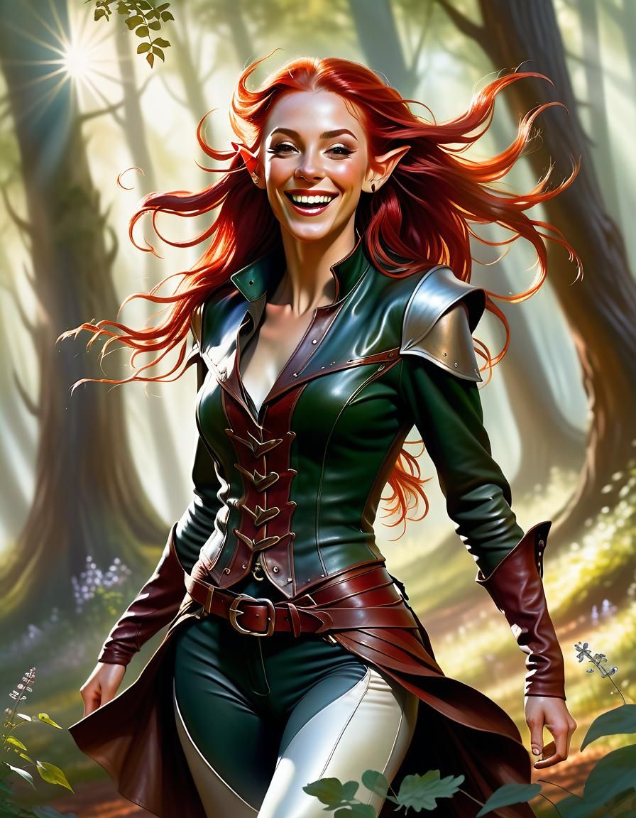 Enchanting Elf Portrait in Romantic Fantasy Style