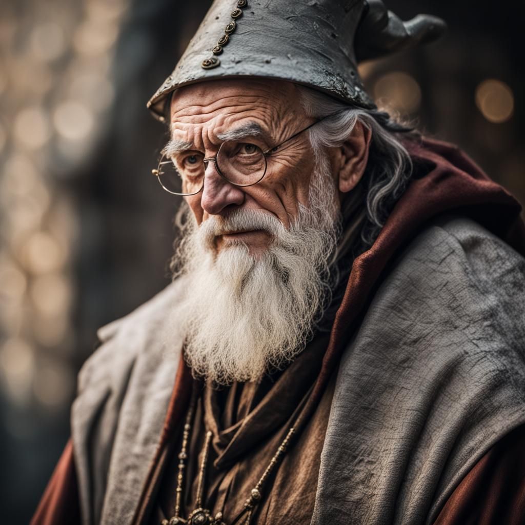 Medieval Wizard Portrait in Natural Lighting