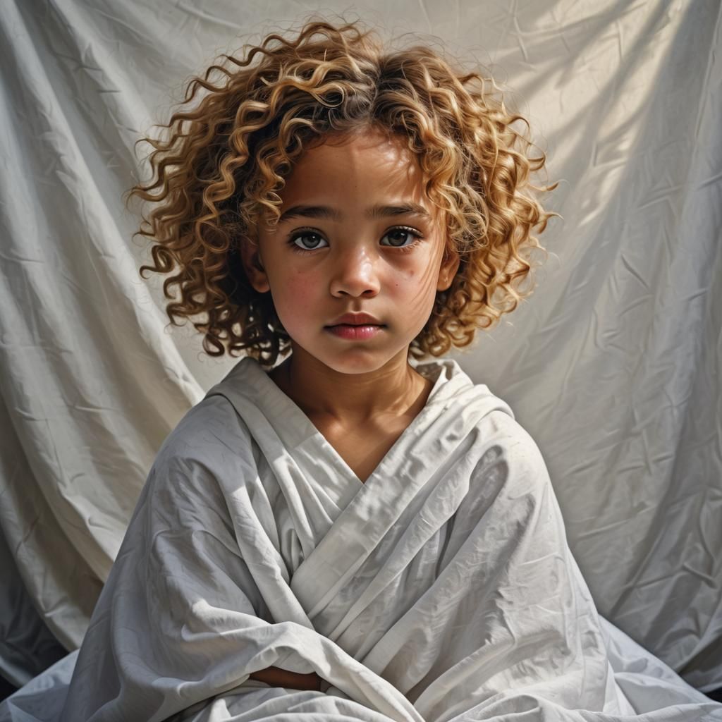 Hyperrealistic Princess Portrait in a Painting Studio