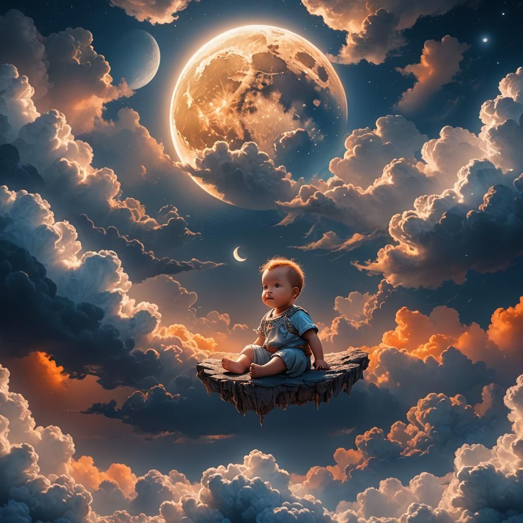 Baby on the Moon: Fantasy Concept Art