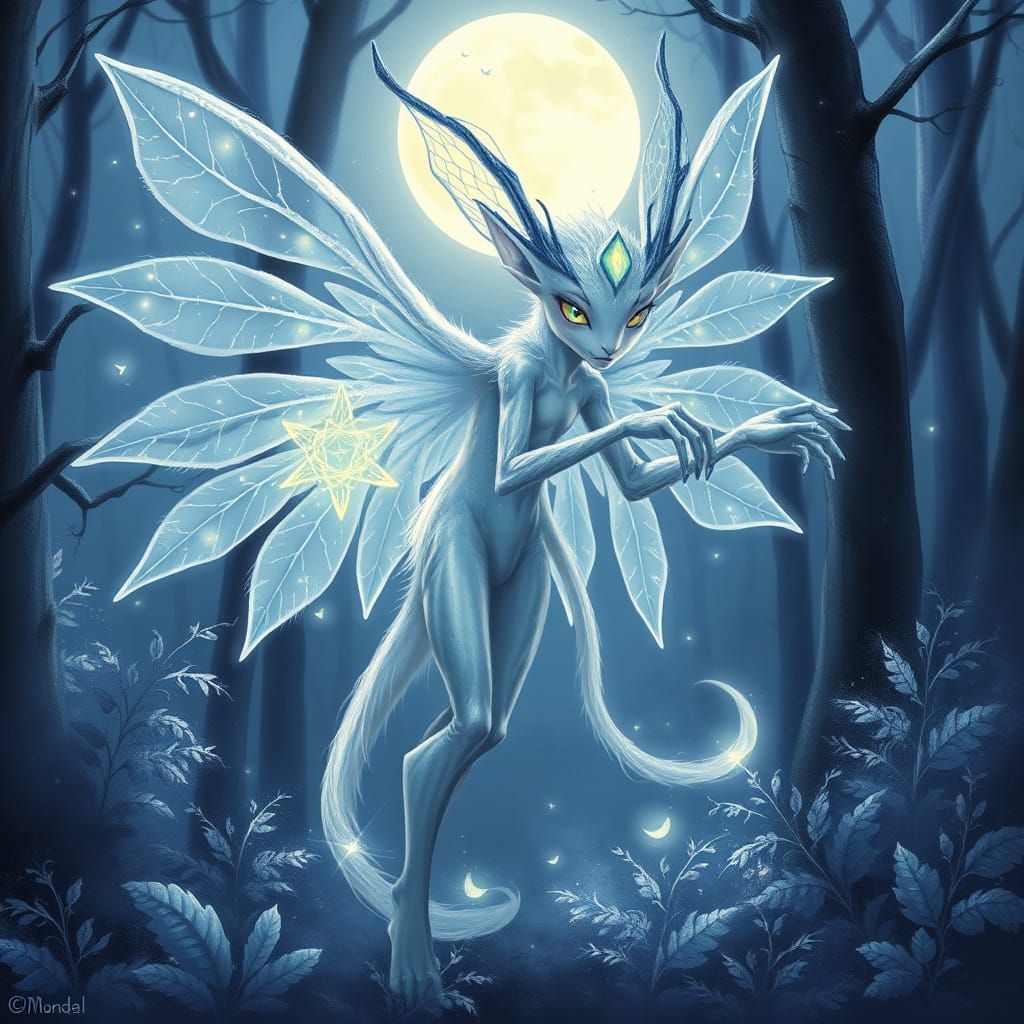 Lumivex Guardian of Twilight Winds in Whimsical Dreamscapes