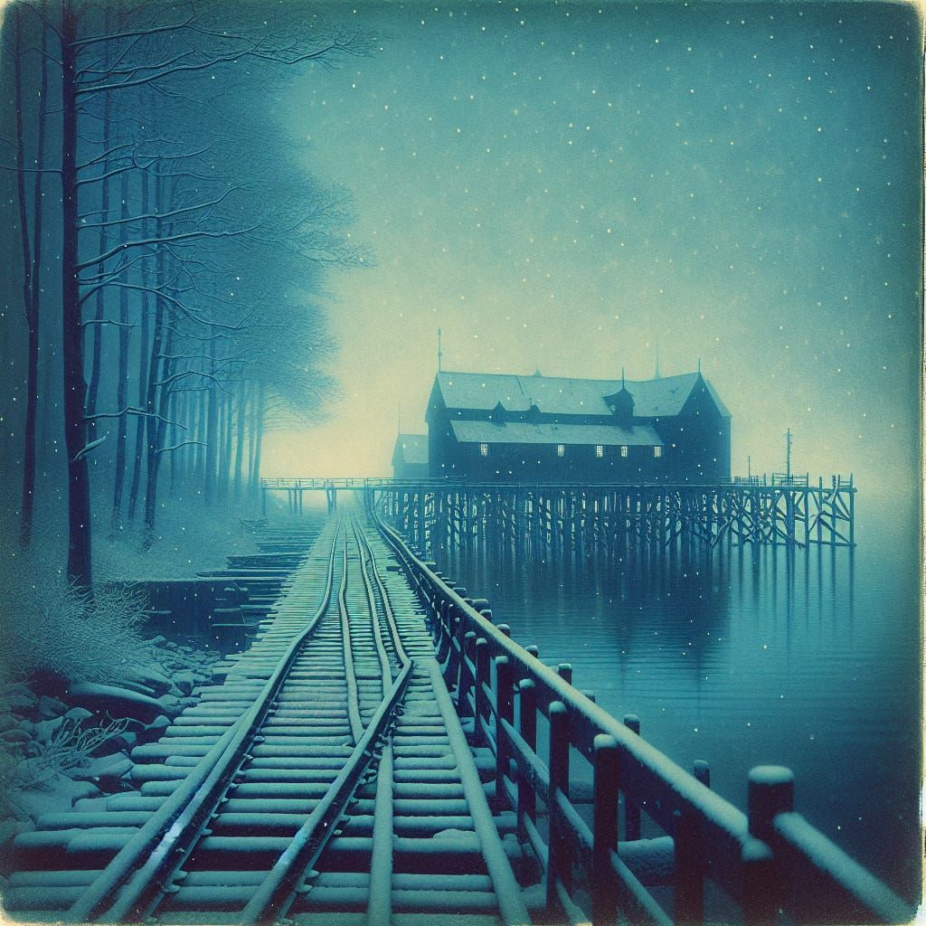 Whispers of Winter: A Luminogram in Kodachrome Hues