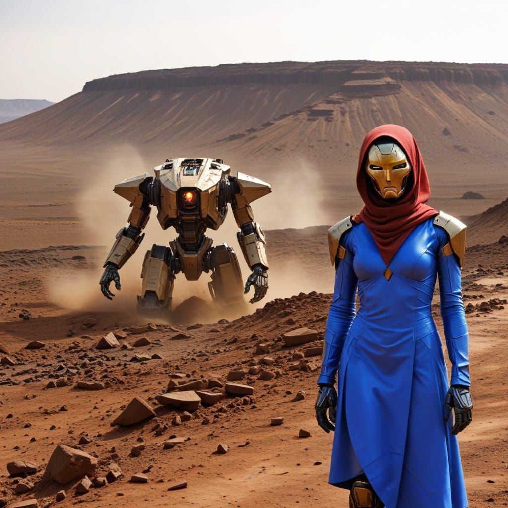 Giant Robot Emerges from Martian Soil