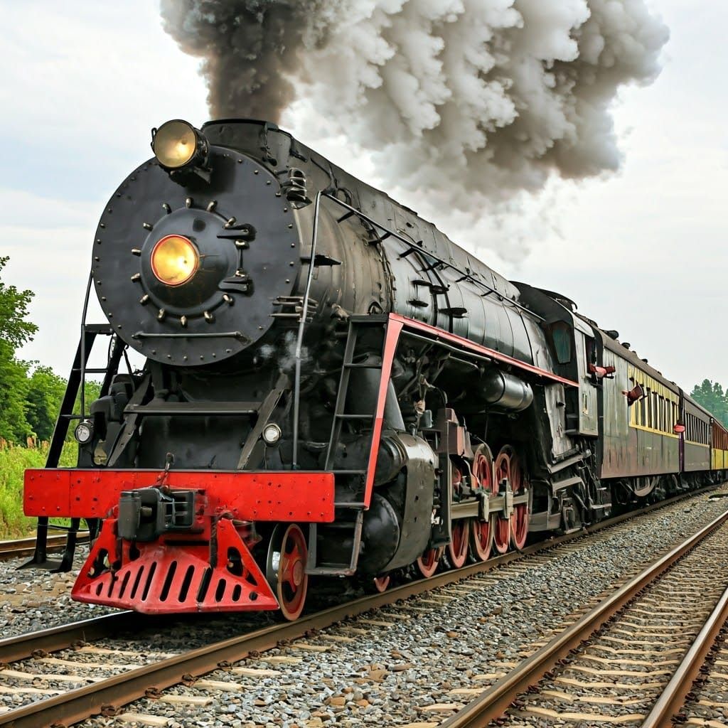 Romanian Steam Train with Hasidic Jewish Passengers