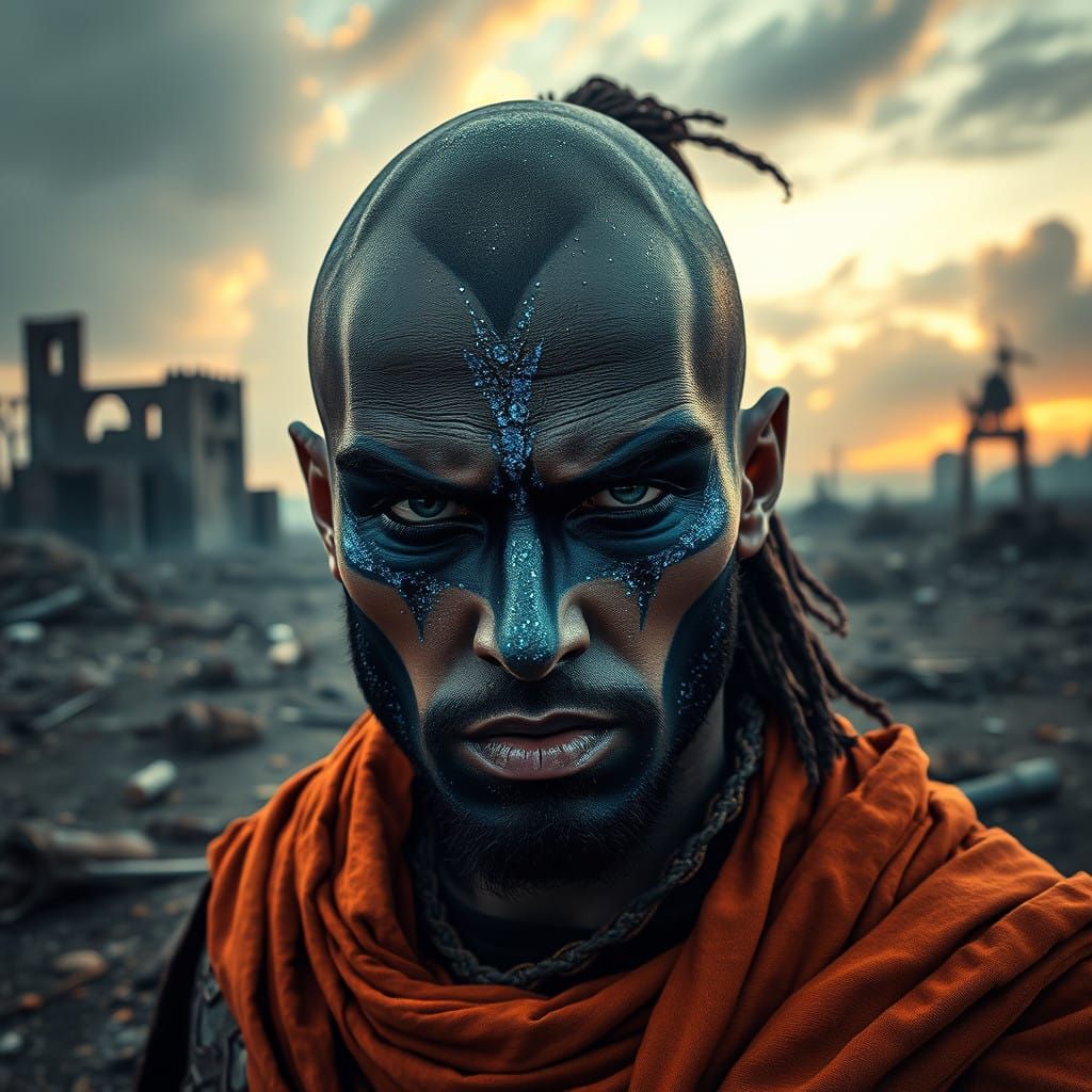 Warrior Ascendant in Post-Apocalyptic Wasteland