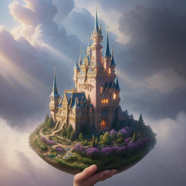Princess Castle in a Jar: Digital Matte Painting