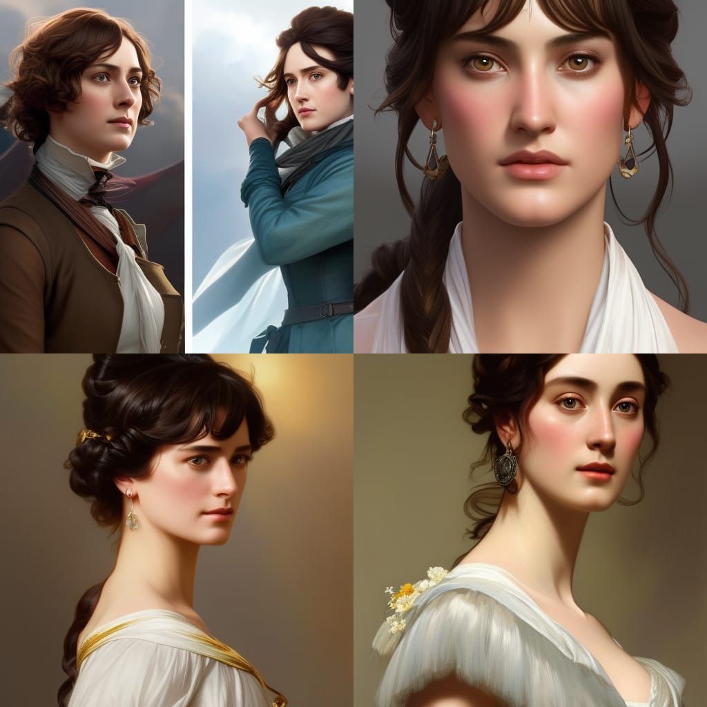 Pride and Prejudice,  8k resolution concept art portrait by Greg Rutkowski, Artgerm, WLOP, Alphonse Mucha dynamic lighti...
