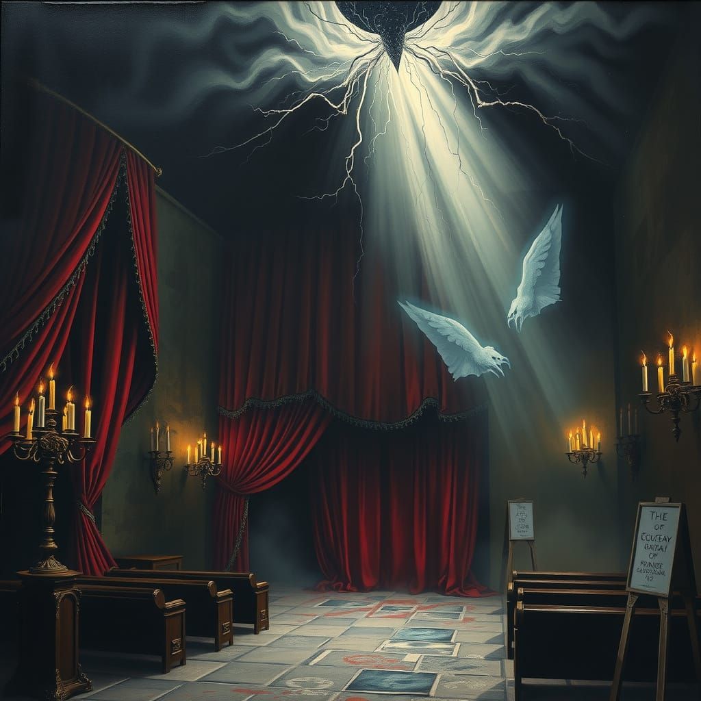 Macabre Opera House in Dark Romantic Style