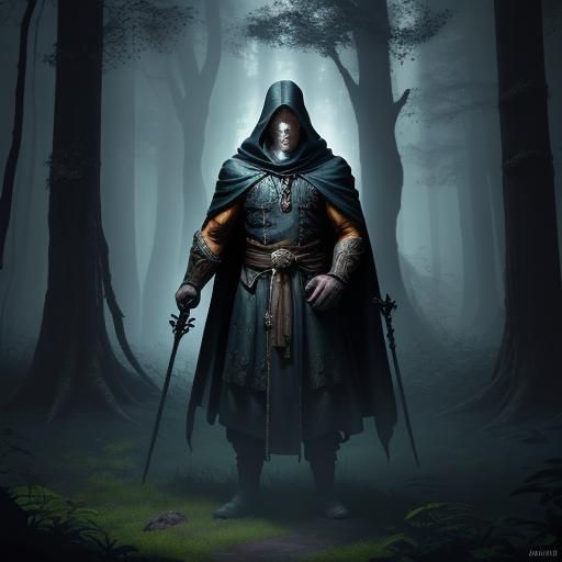 Mysterious Nils in Mystical Forest Concept Art