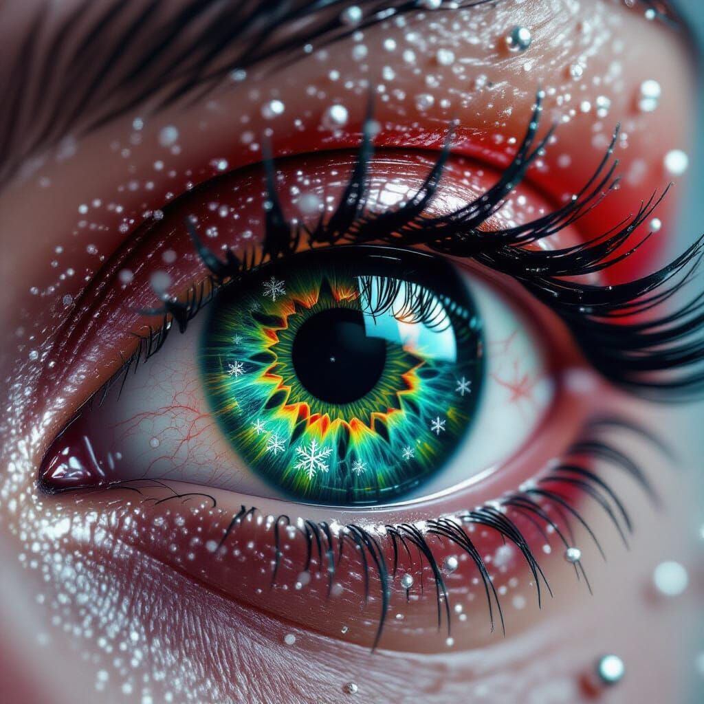 Christmas Iris Detailed Matte Painting