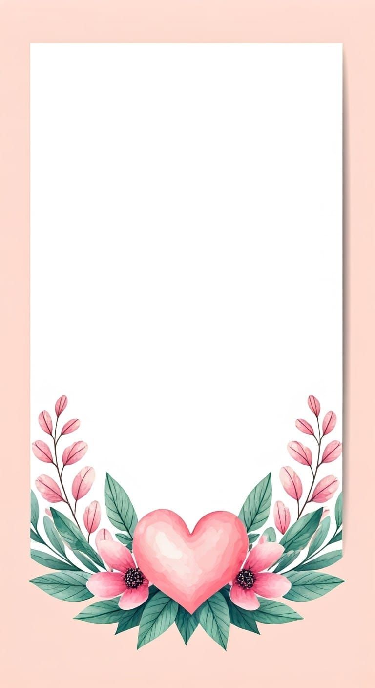 Dreamy Watercolor Invitation Card with Vibrant Flowers and P...