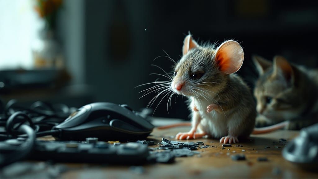 Mouse Mourns Loss of Computer Mouse Friend