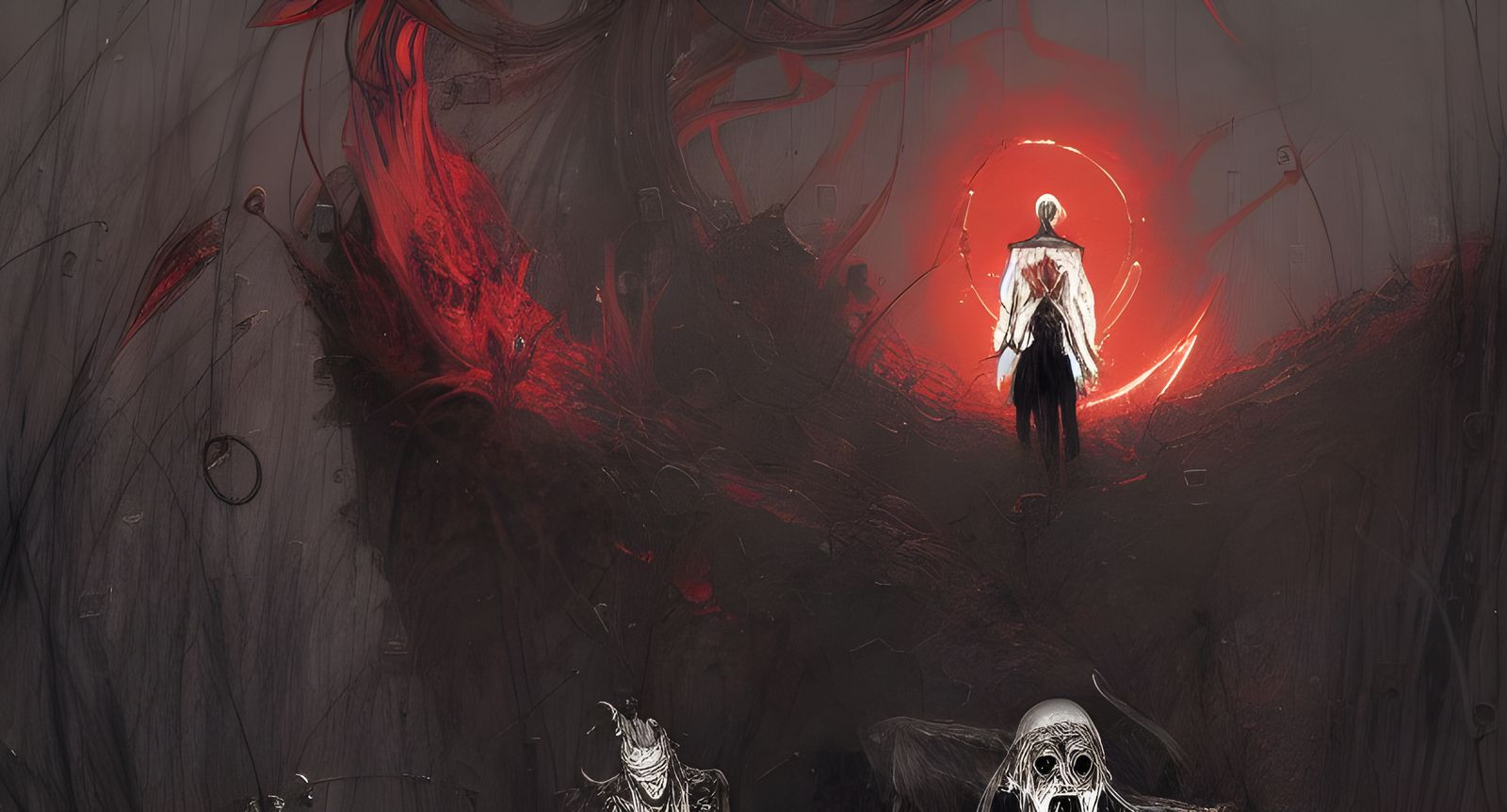 Dante in Hell Digital Illustration