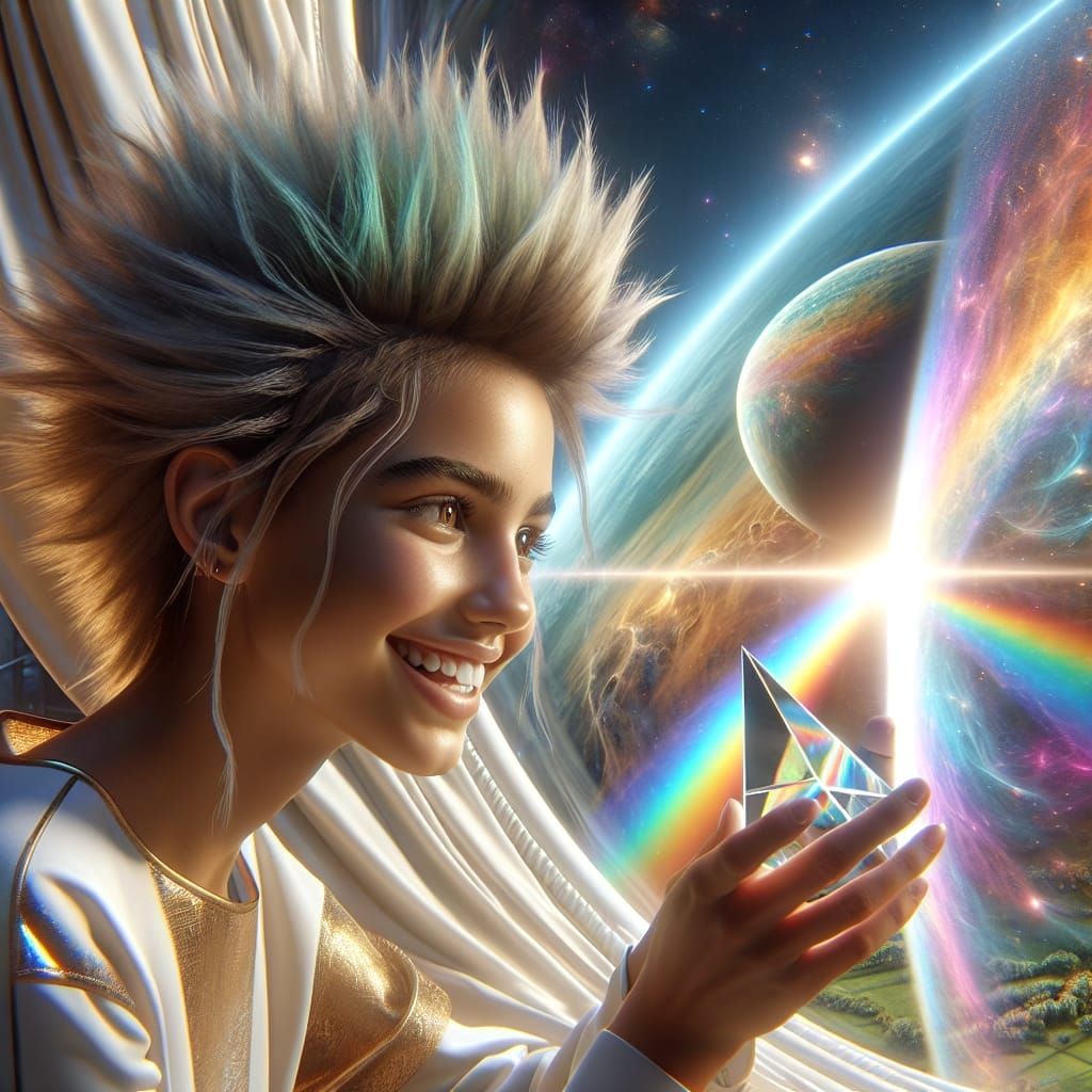 Girl with Prism: Post-Renaissance Light Spectrum