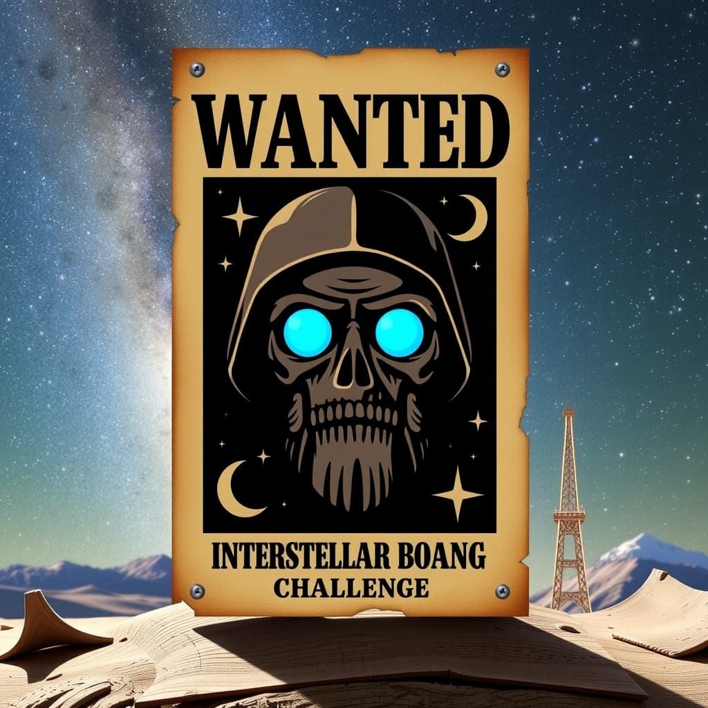 Interstellar Wanted Posters with Futuristic Designs