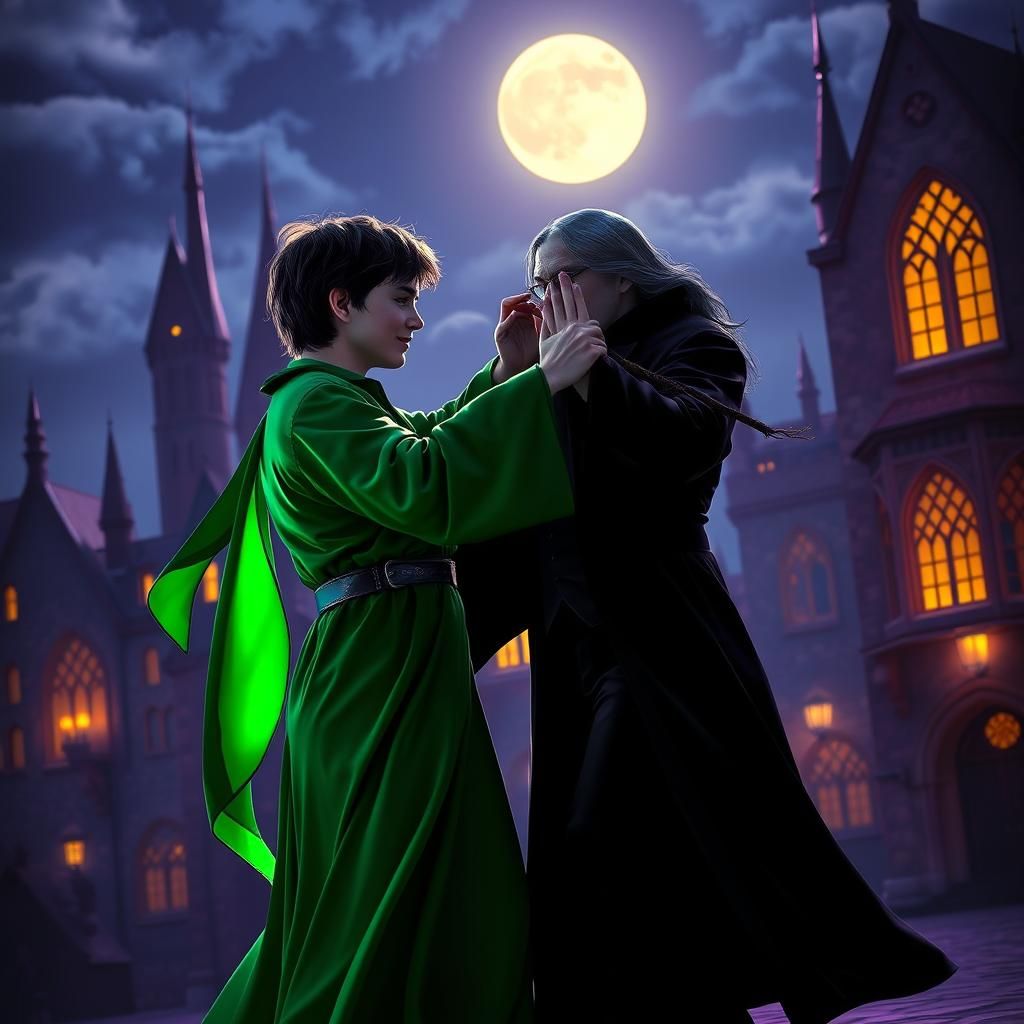 Harry Potter and Snape Dancing, Dark Fantasy Art