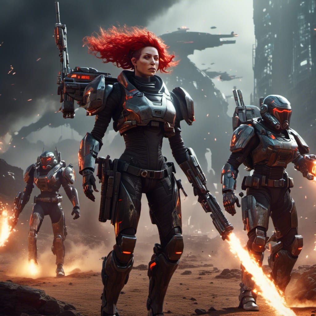 Epic Mass Battle in Sci-Fi Style