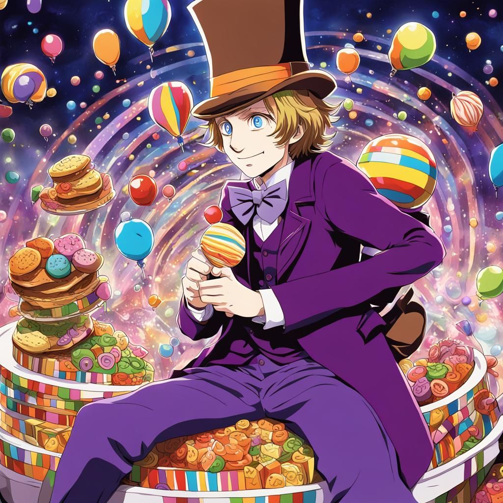 Willy Wonka in Anime Style