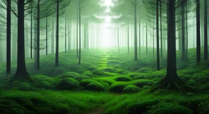 White Fairy in Emerald Forest