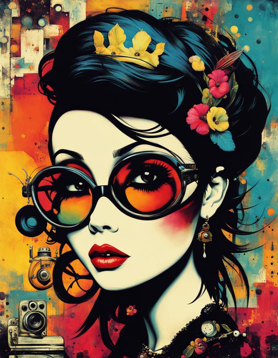 Chibi Punkrocker in Retro Avant-Garde Style