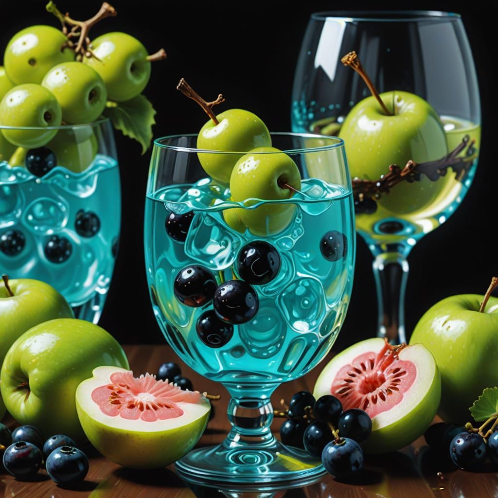 Turquiose drink glass,