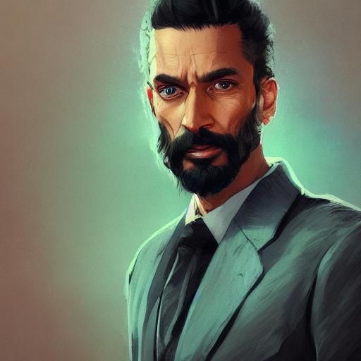 Indian Man Portrait in Hyperdetailed Lighting