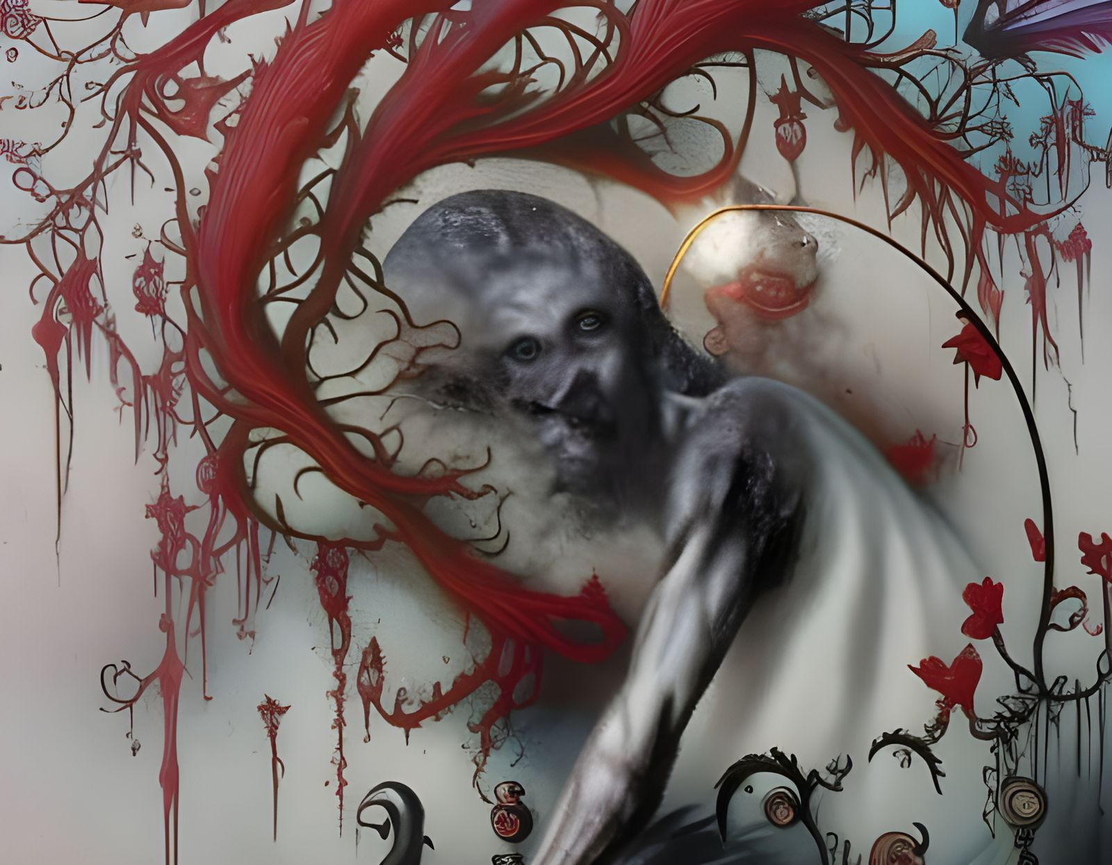 Dream Catcher: Zombie Creature in Ethereal Horror Style