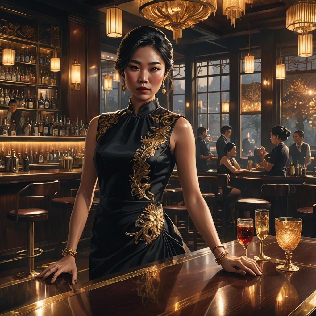 Elegant Woman in Opulent Setting