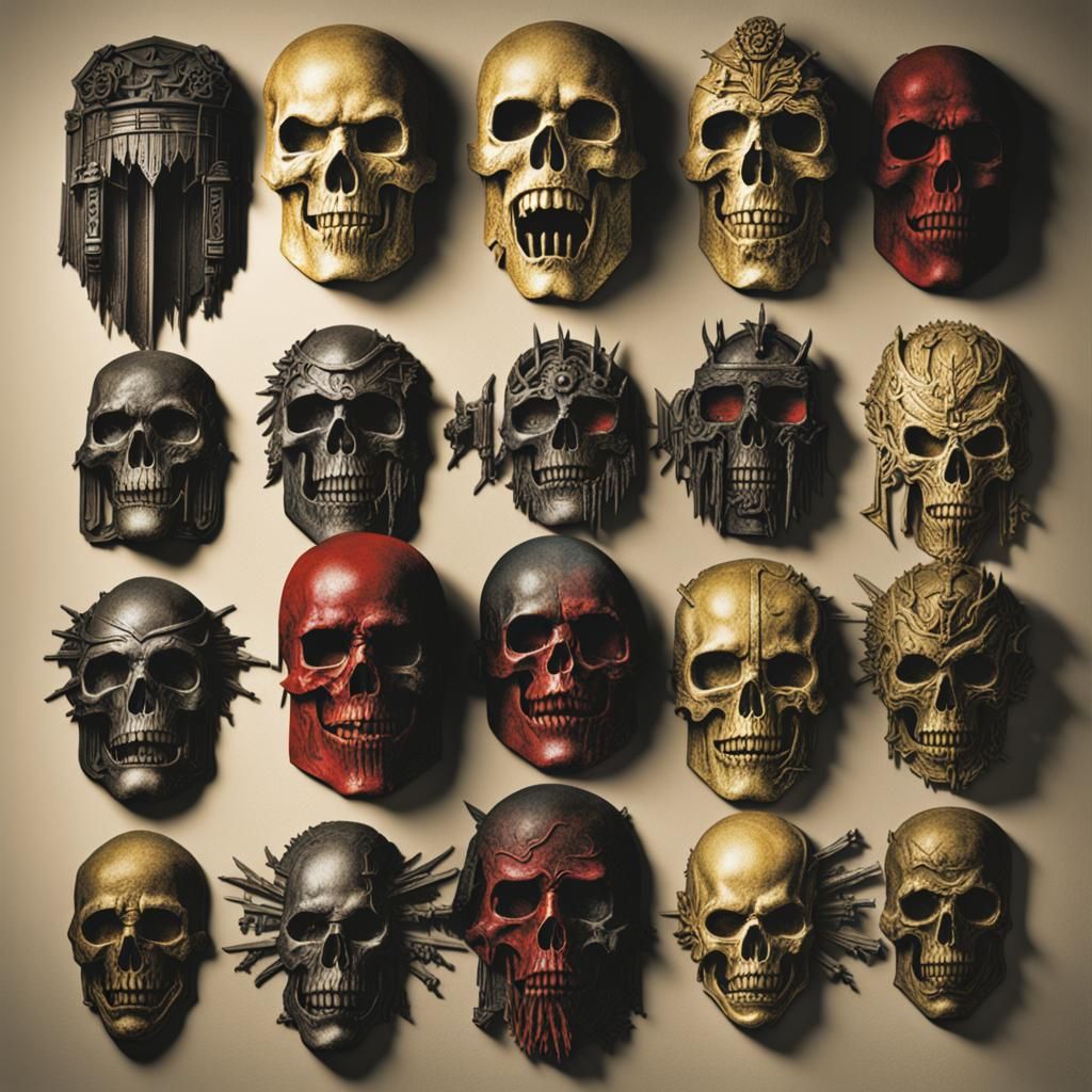 A heavy metal album cover with 1980's inspired metal letteri...