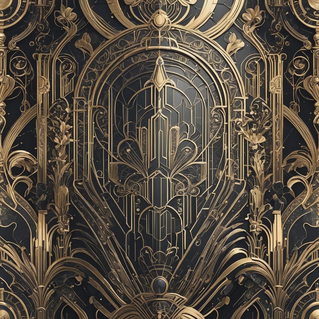 Glamorous Art Deco Interior in Monochrome