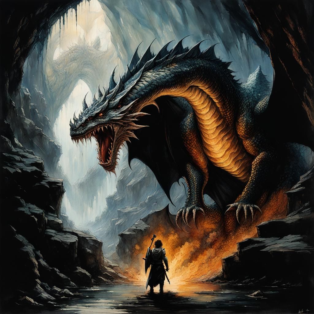 Knight and dragon