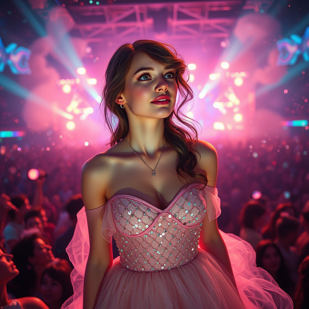 Dreamlike Taylor Swift Concert Experience in Fantasy Art Sty...