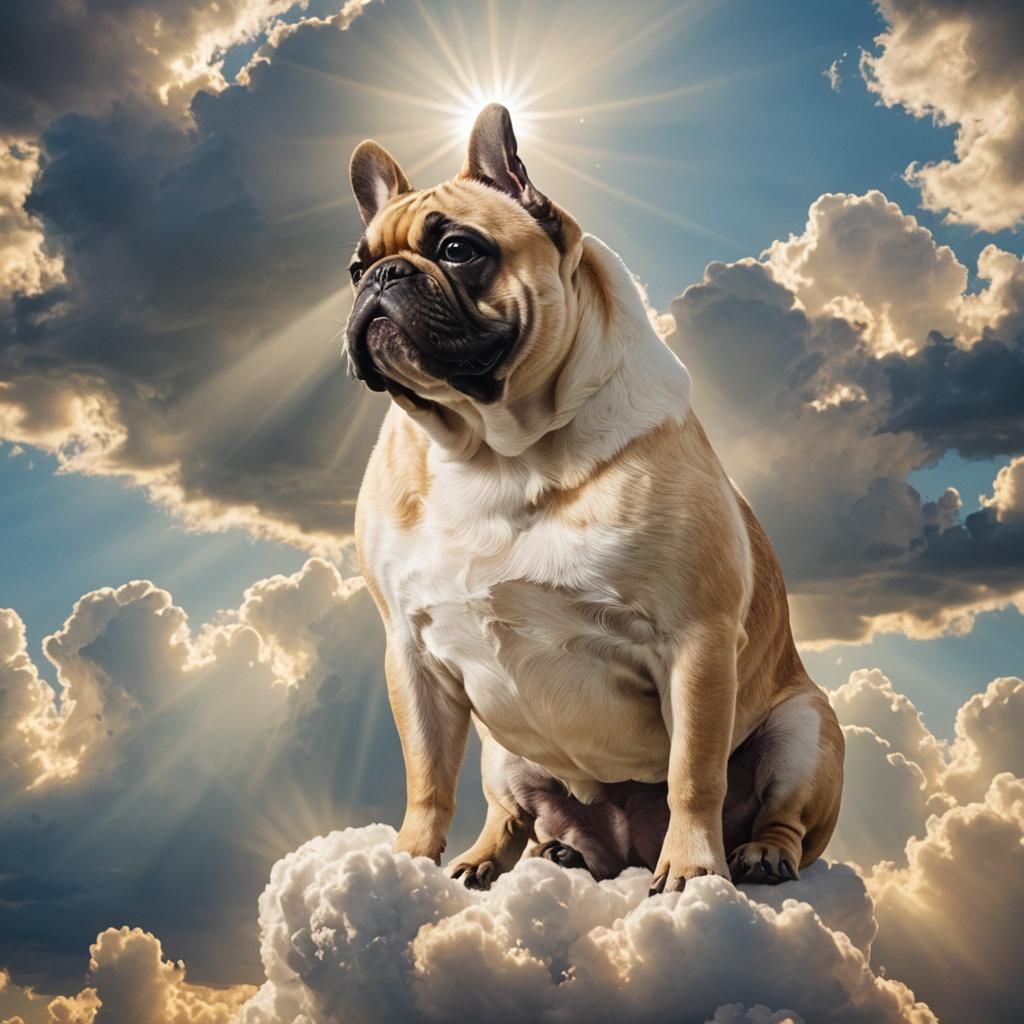 French Bulldog in Heavenly Sunshine